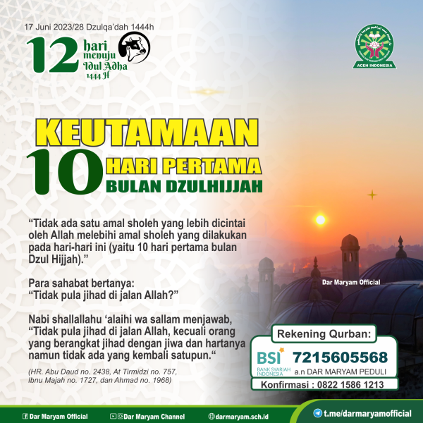 KEUTAMAAN 10 AWAL BULAN DZULHIJJAH - PONPES DAR MARYAM